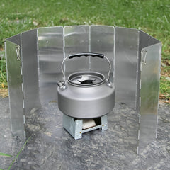 Portable Camp Stove Windscreen with Secure Latch