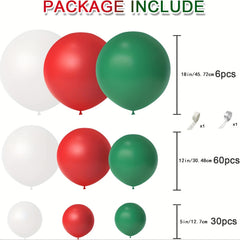 Christmas Balloon Garland Set Green Red Decoration Balloon Strip Tape Glue Dot