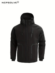 Men's 3-in-1 Outdoor Jacket Hooded Windbreaker
