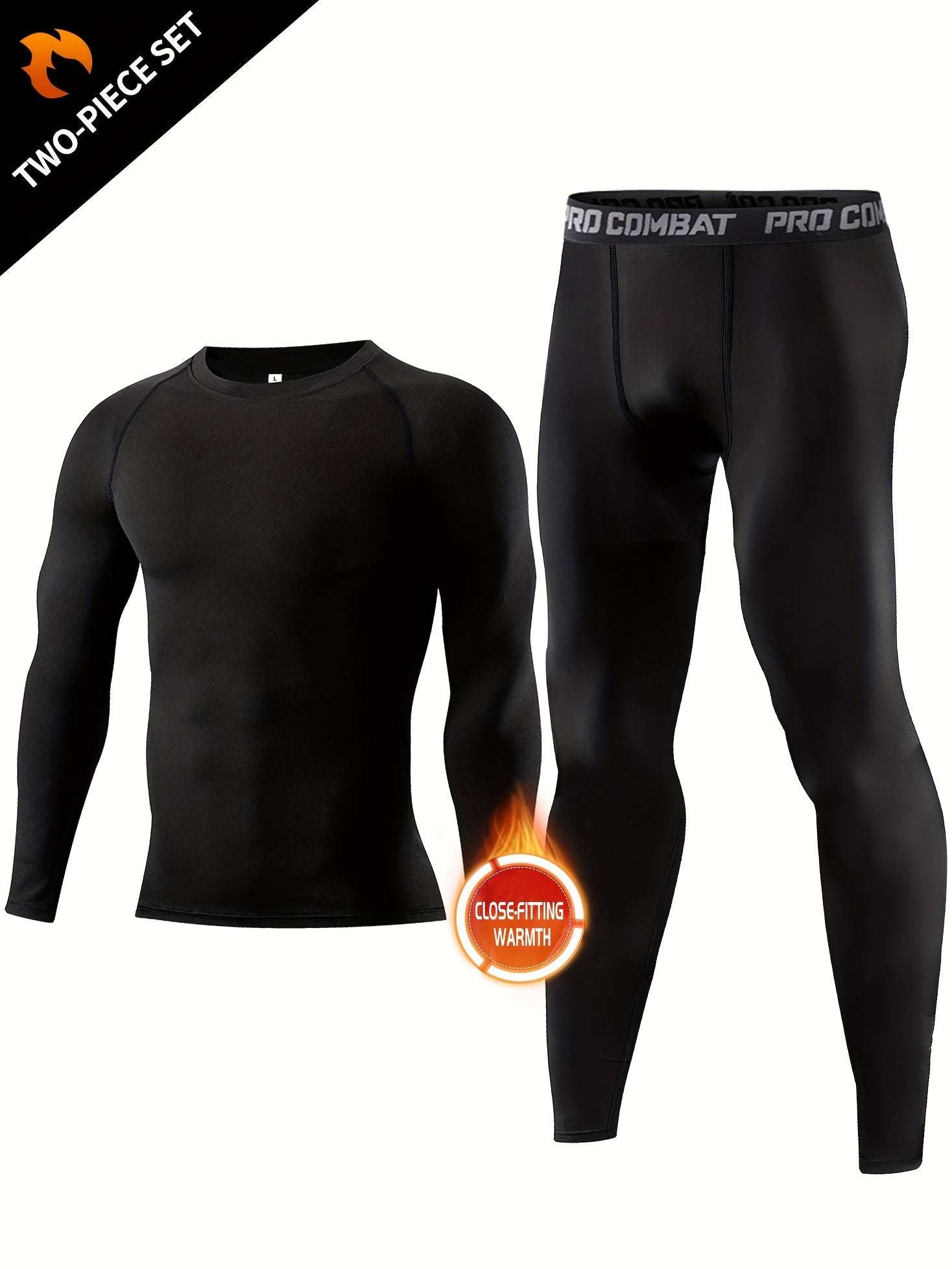 Men's Long Sleeve Compression Set for Sportswear
