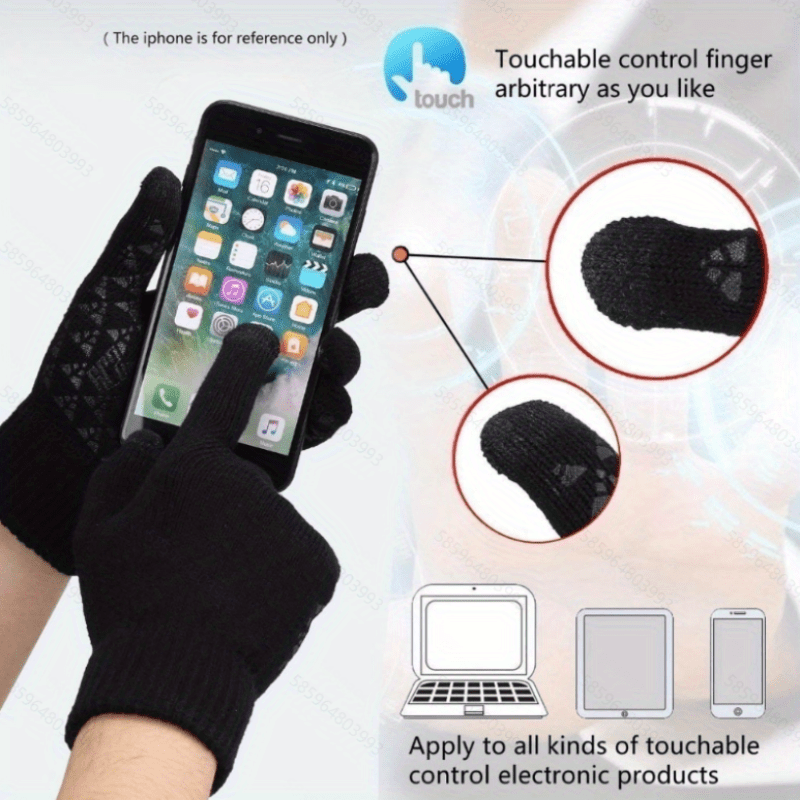 Winter Warm Unisex Fleece Touch Screen Gloves