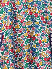 Kid Girls' Stripes Floral Long Sleeve Cotton Dress With Pockets