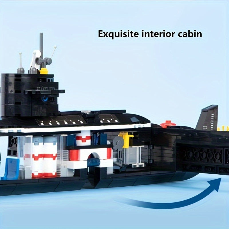 Submarine Building Block Model Kit ABS Plastic Construction Toy Set