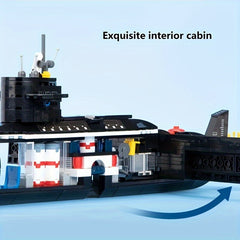 Submarine Building Block Model Kit ABS Plastic Construction Toy Set