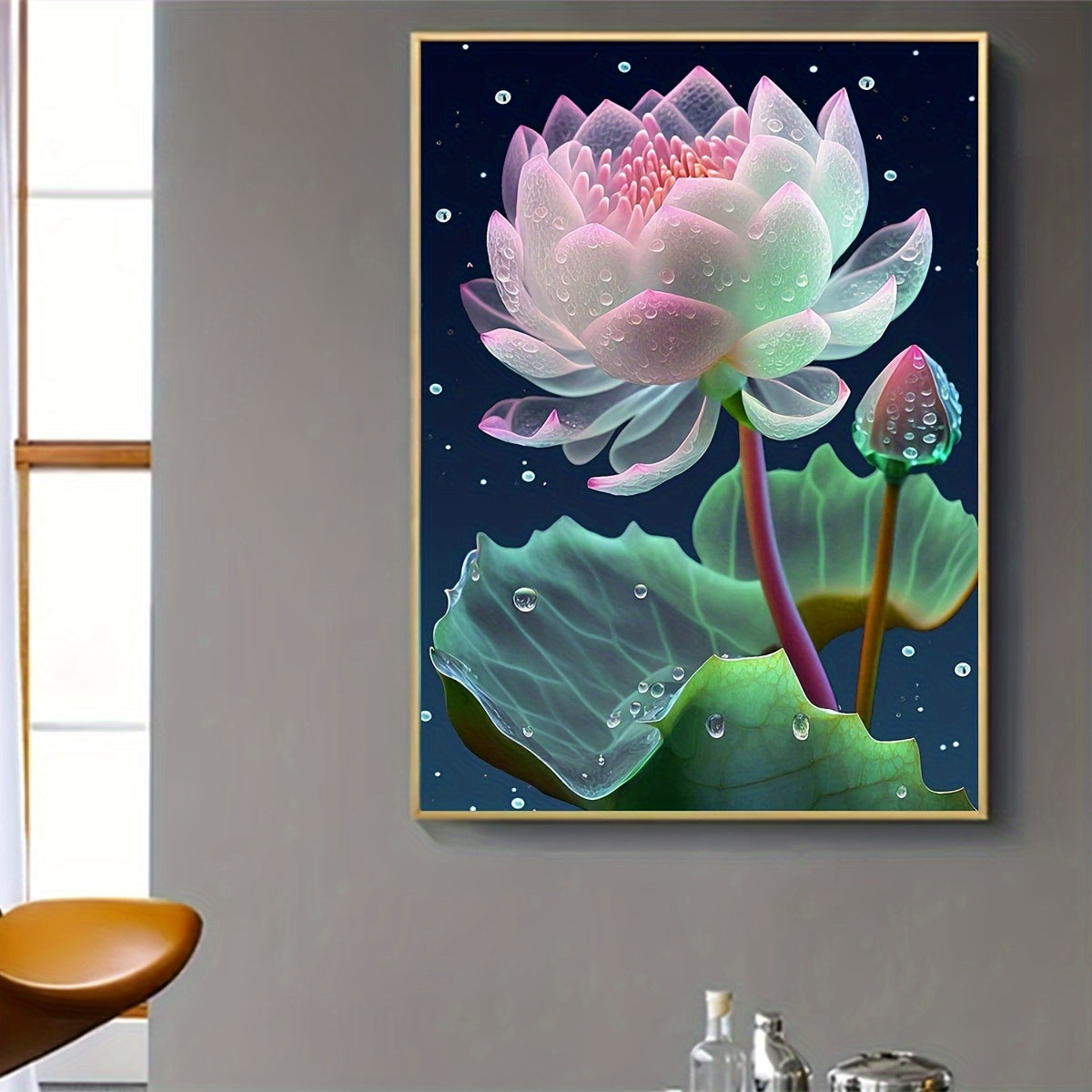 Lotus Pattern Canvas Painting Poster Print Home Wall Decoration Art