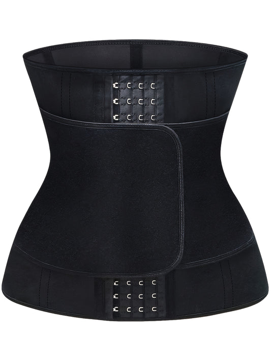 Women's Neoprene Waist Trainer with Double Belts High Stretch Fabric