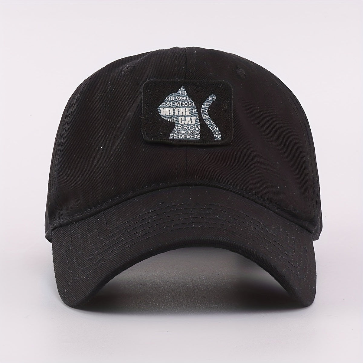 Cat Baseball Cap Label Patch Cotton Dad Hats Adjustable Couple Sun Hats