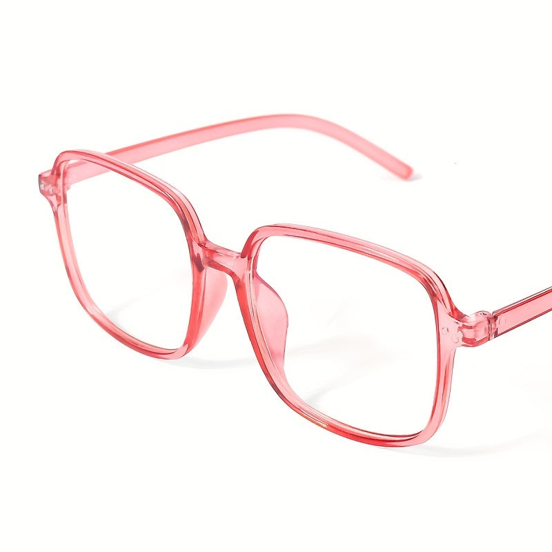Light Blocking Glasses Large Square Clear Lens Candy