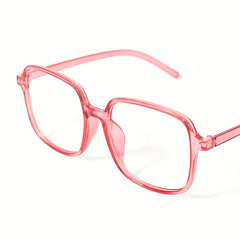 Light Blocking Glasses Large Square Clear Lens Candy