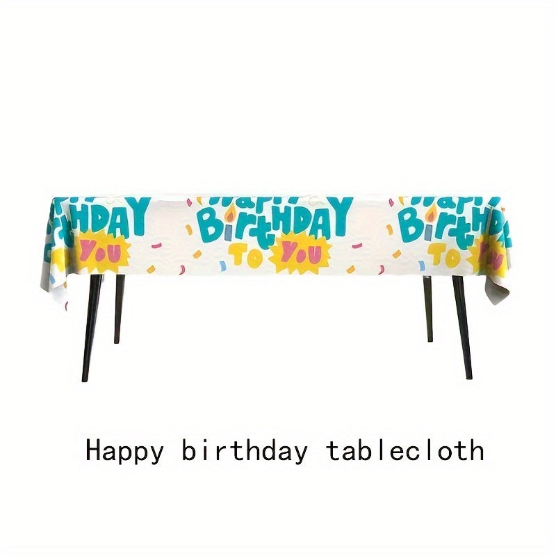 Birthday Tablecloth Waterproof Disposable Cartoon Tablecloth