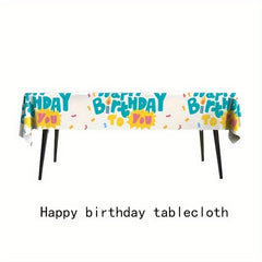 Birthday Tablecloth Waterproof Disposable Cartoon Tablecloth