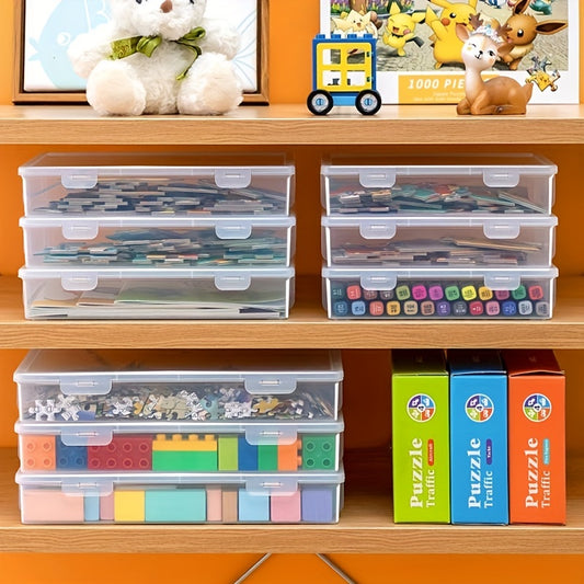 Puzzle Storage Box Toy Building Block Sorting Box for Children