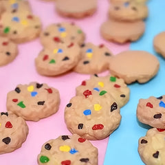 5pcs DIY Resin Cookie Charms for Crafts & Jewelry Making