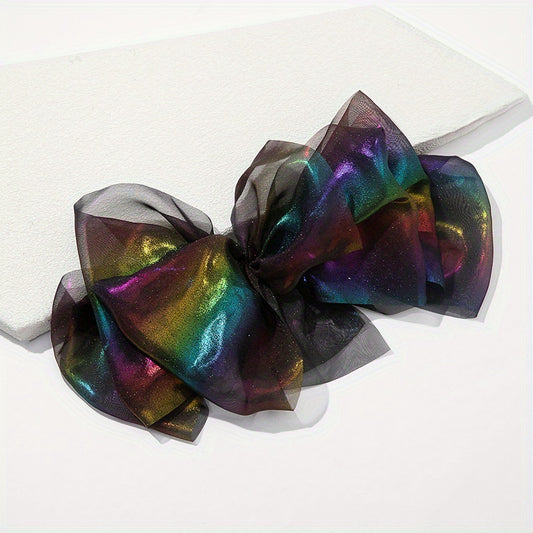 Big Bowknot Holographic Hair Clip French Barrette Hair Accessories