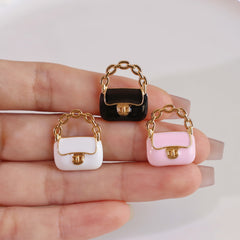 1 12 Scale Metal Purse Dollhouse Handbags Pink/Sky Golden Hardware