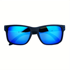 Polarized Sunglasses Square Frame Mirrored Lens UV400 Protection