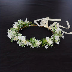 Boho Flower Wreath Headdress for Wedding Bride