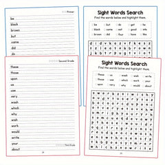 Lachilly 220 Sight Words Workbook Educational Toy for Learning Words