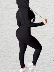 Two Piece Set Hoodies Sweatshirt & Pants Outfits Women's Clothing