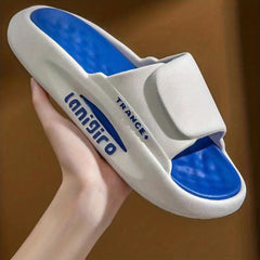 Men's Platform Slides Casual Non Slip Slippers Open Toe Soft Shoes