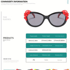 Silicone Kids Sunglasses Polarized Colorful Flower Baby Glasses