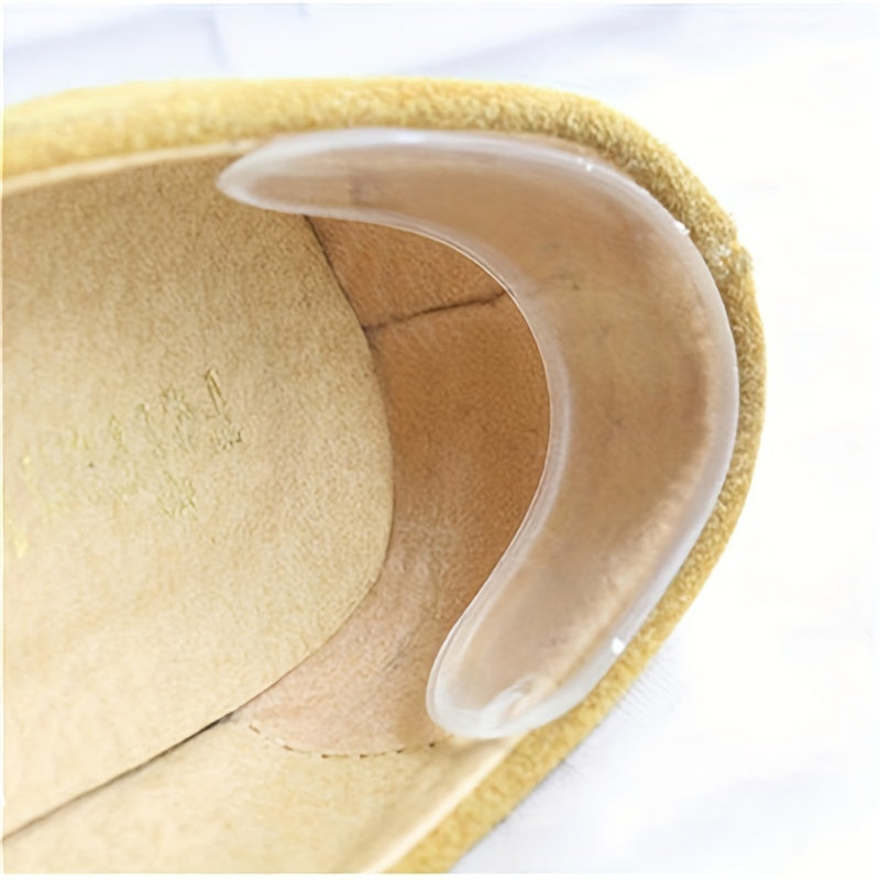 1 Pair Transparent Soft Silicone Heel Protector Foot Care Insole