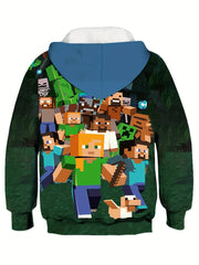 Cartoon Pattern Kid's Hoodie Long Sleeve Top Spring Fall