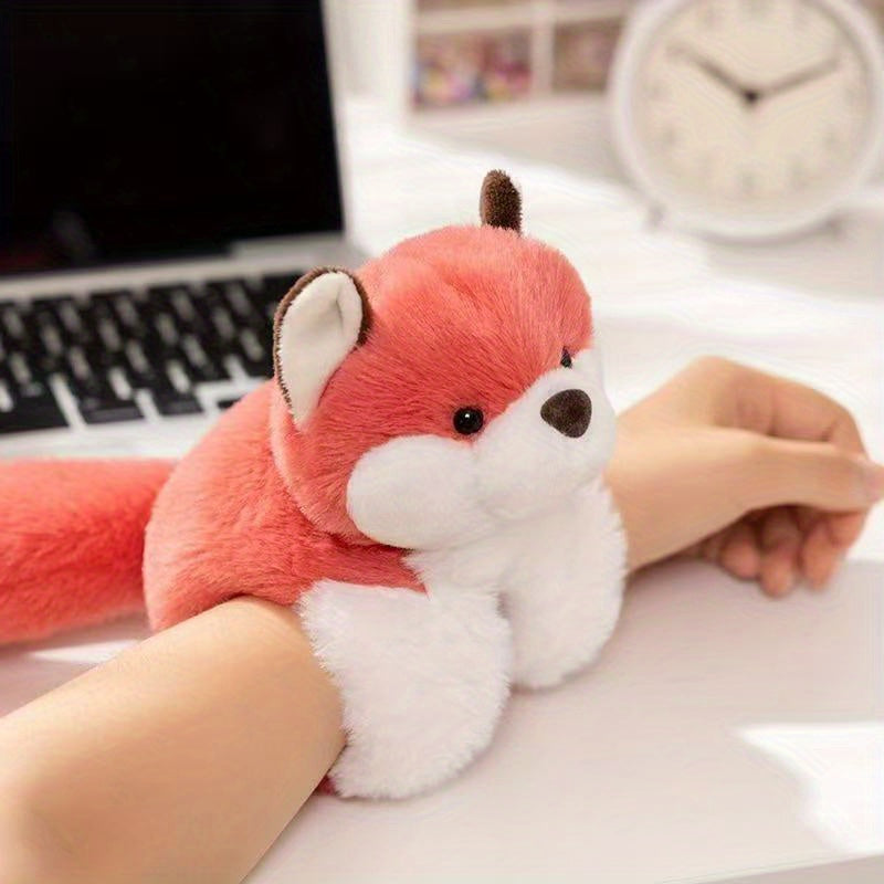 2pcs Plush Fox Dog Squeeze Hand Toy Soft Red & Fur Mixed Colors