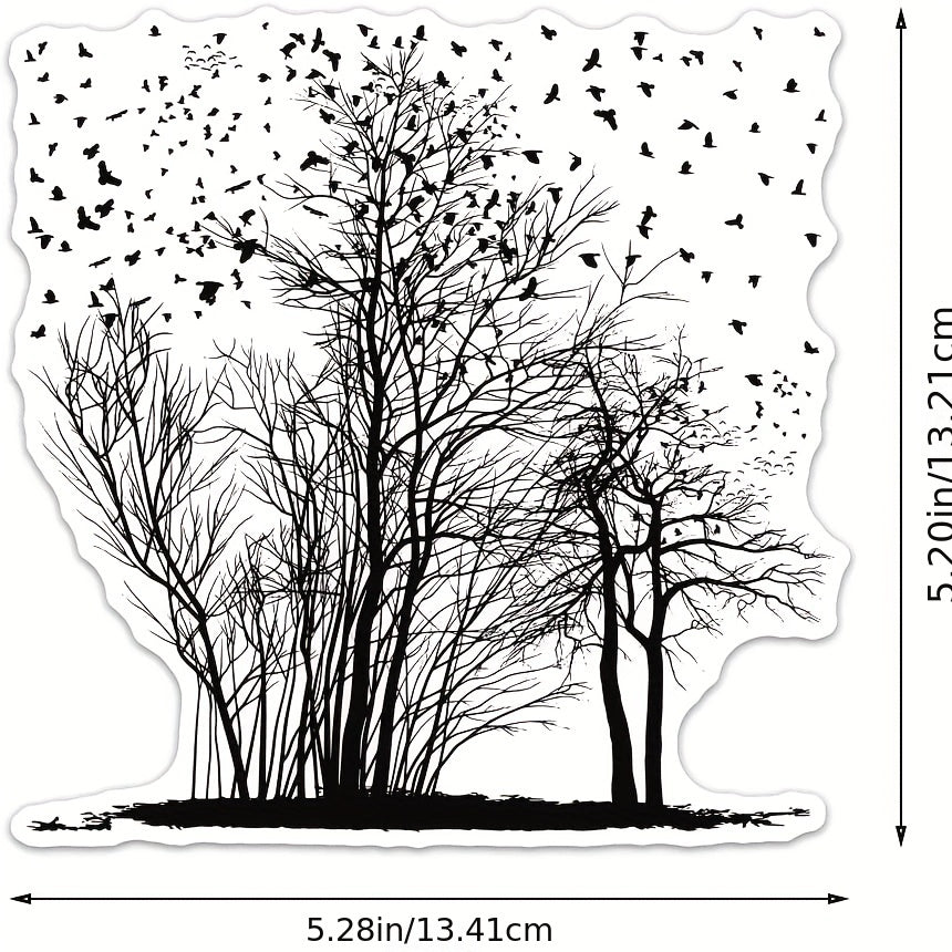 Trees and Birds Clear Stamps for Crafting