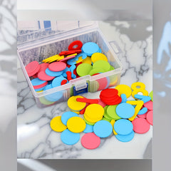 Colorful Number Memory Plate Game Math Addition Subtraction Family Learning