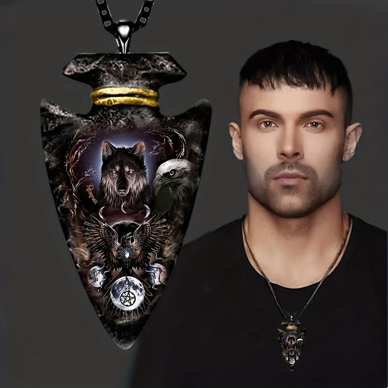Forest Ghost Wolf Punk Hip Hop Animal Wolf Pendant Necklace