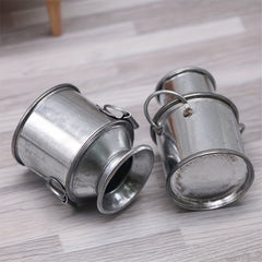 Miniature Dollhouse Milk Jug and Iron Bucket Model