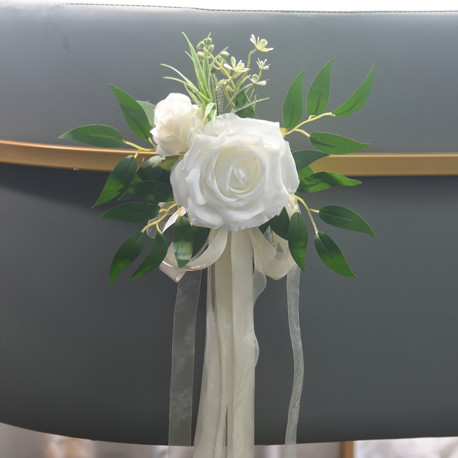 Wedding Floral Arrangement Roses Greenery Decor