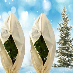 Winter Plant Cold Cover Non-woven Drawstring Zipper Frost Protection