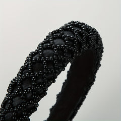 Faux Pearl Head Hoop Sponge Headband Hair Band Seamless