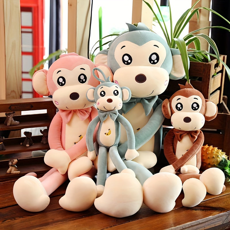 Plush Monkey Stuffed Animal Doll For Play & Decor