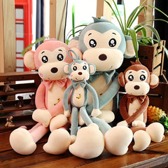 Plush Monkey Stuffed Animal Doll For Play & Decor