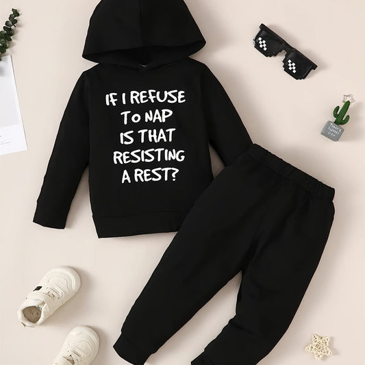 Baby Boys Hooded Sweatshirt Top Pants Set
