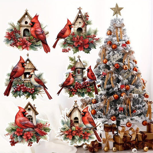 Red Bird Christmas Decorations Tree Hanging