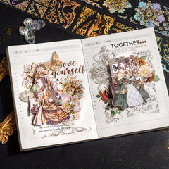 Pet Tape 9In Retro Flower Border Journal Decoration Sticker