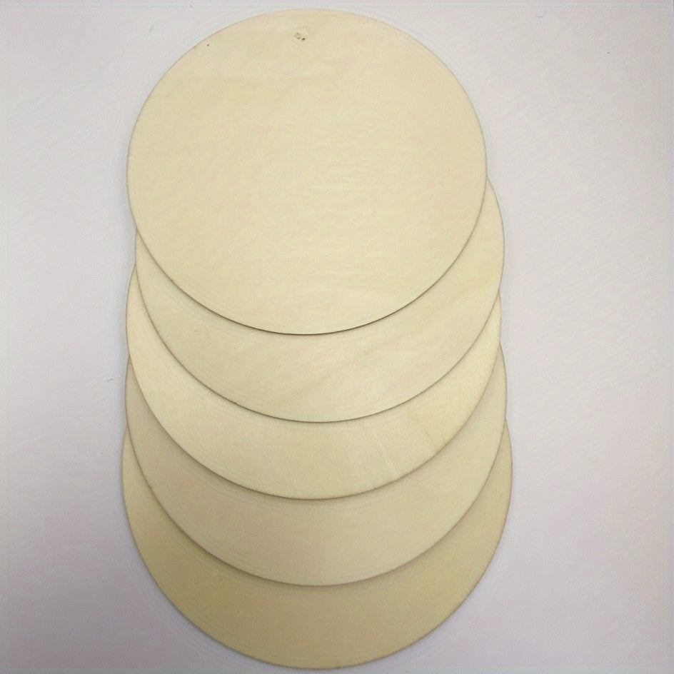 5pcs Unfinished Wooden Circles Round For Crafts 20-32 cm