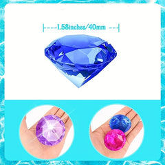 5 Diving Gemstone Pool Toys Set - Summer Swimming Party Love Underwater