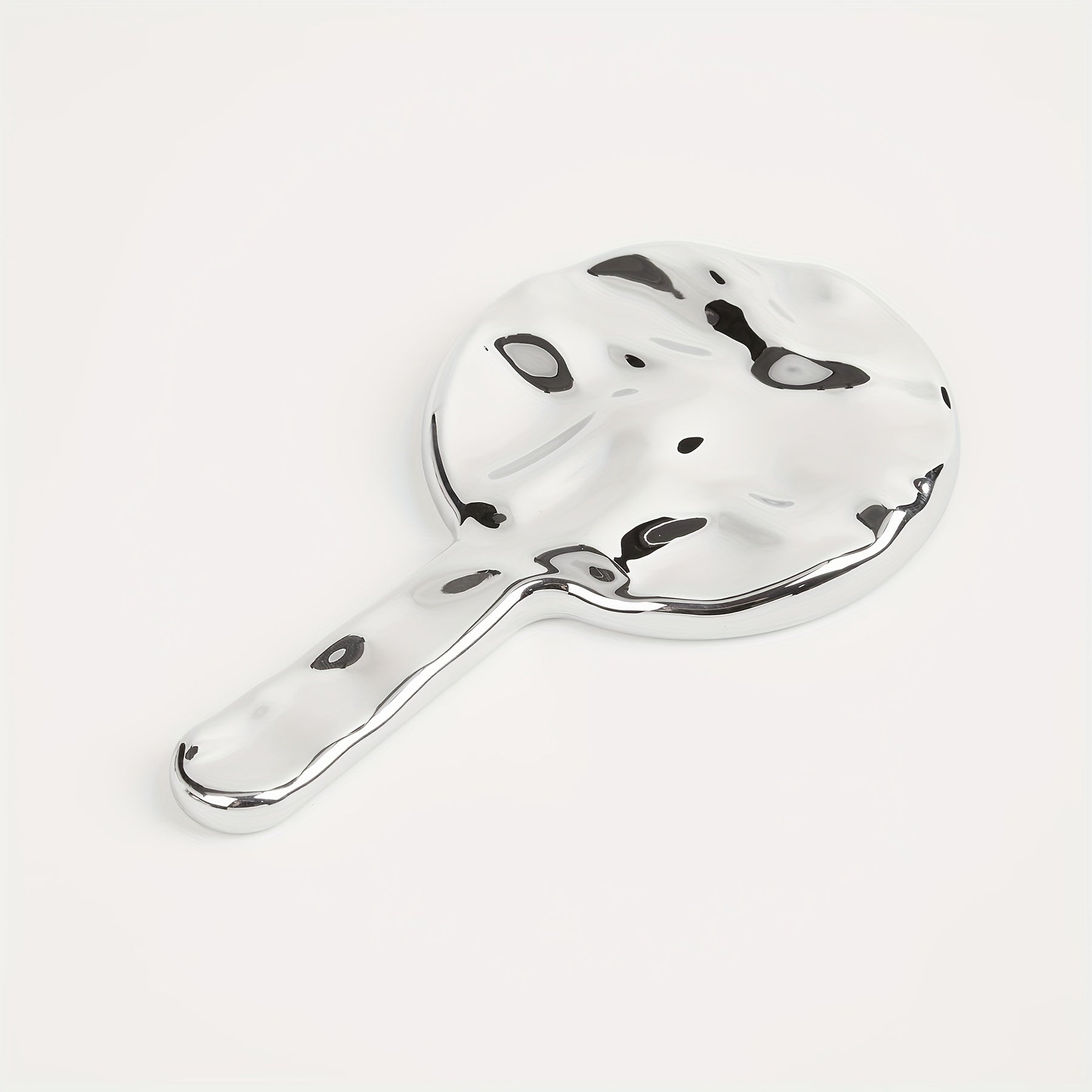 Creative Wave Pattern Handheld Makeup Cosmetic Mirror