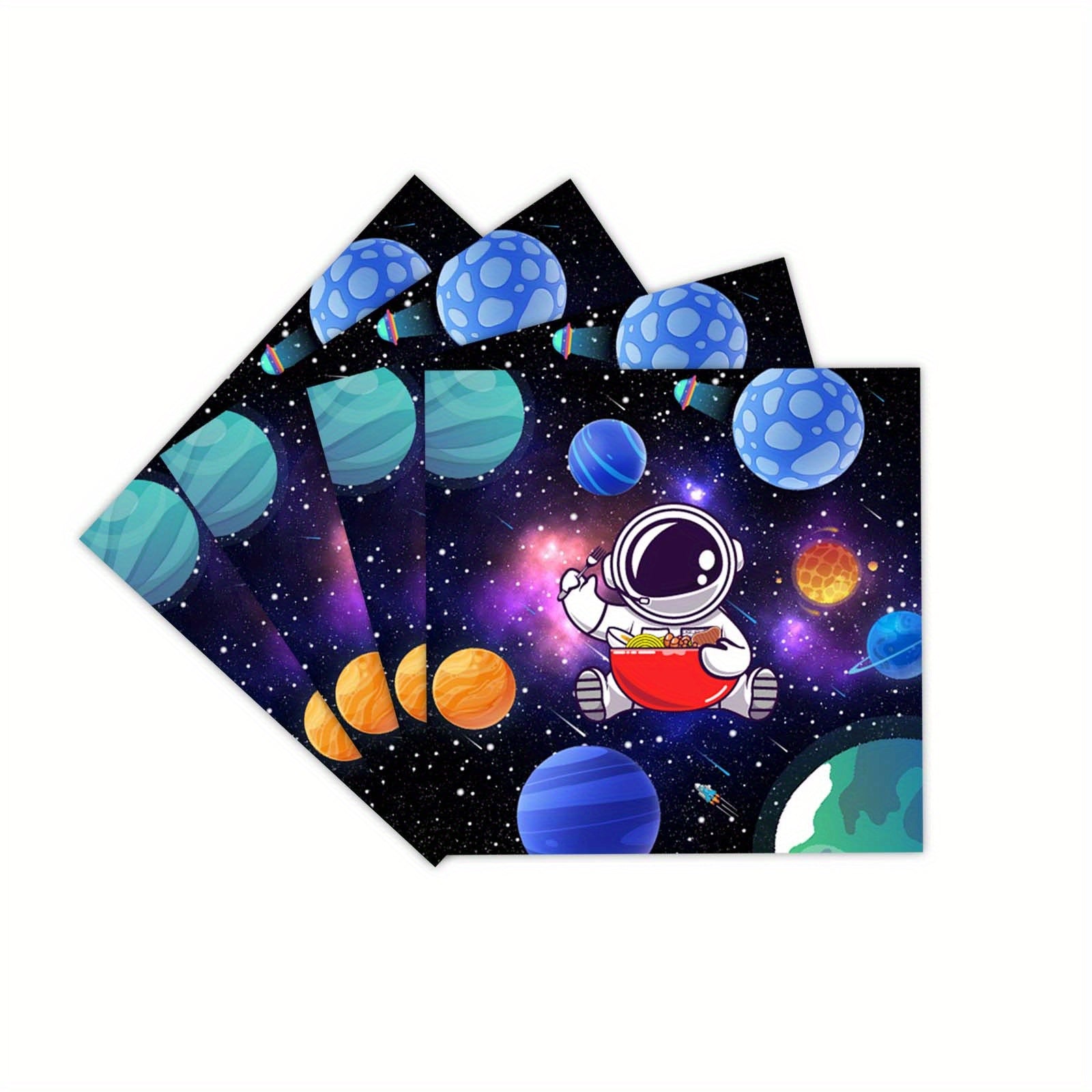 Astronaut Party Dinnerware Set for 16 Guests