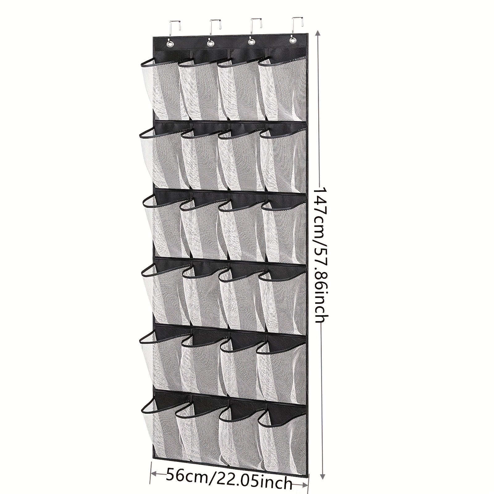 24 Pockets Over The Door Hanging Shoe Organizer 56 01cm X 22 0cm