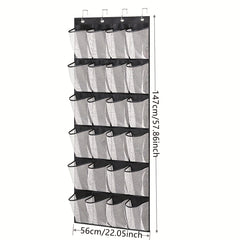 24 Pockets Over The Door Hanging Shoe Organizer 56 01cm X 22 0cm