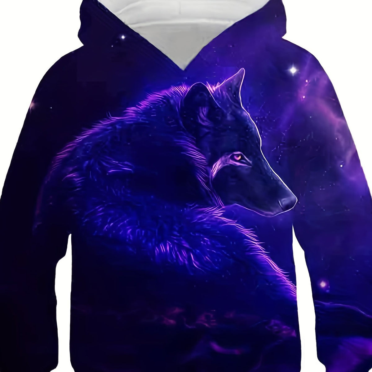 Boy's Mysterious Wolf Graphic Hoodie Casual 3D Print Hooded Sweatshirt