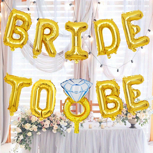 10pcs BRIDE TO BE Aluminum Film Balloon Set Wedding Proposal Party Decoration