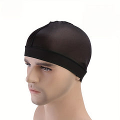 4pcs Silky Stocking Wave Caps Large Size Compression Stain Caps for Men