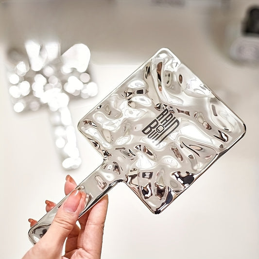 Vintage Silvery Travel Makeup Hand Mirror Decorative Mirror